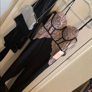 Black and blush jumper
